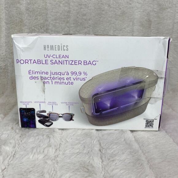 HoMedics UV Clean Sanitizer Bag - Portable UV Light Sanitizer - Grey - Picture 3 of 5